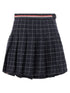 Thom Browne Rwb Pleated Tweed Skirt Blue