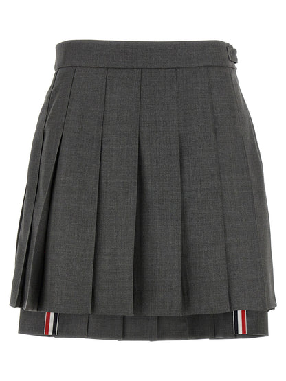 Thom Browne Uniform Mini Skirt Gray