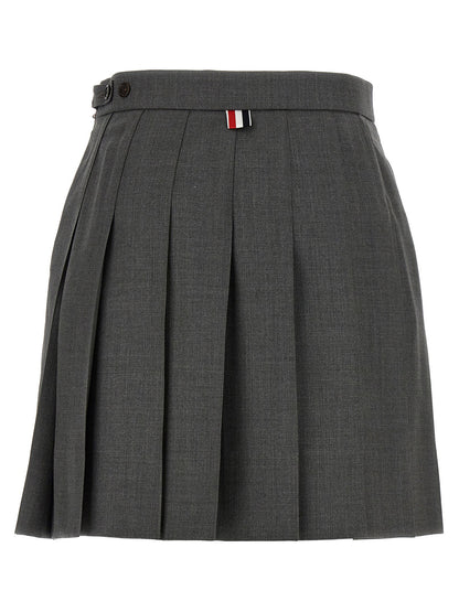 Thom Browne Uniform Mini Skirt Gray