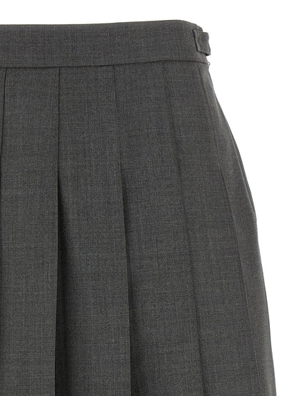 Thom Browne Uniform Mini Skirt Gray
