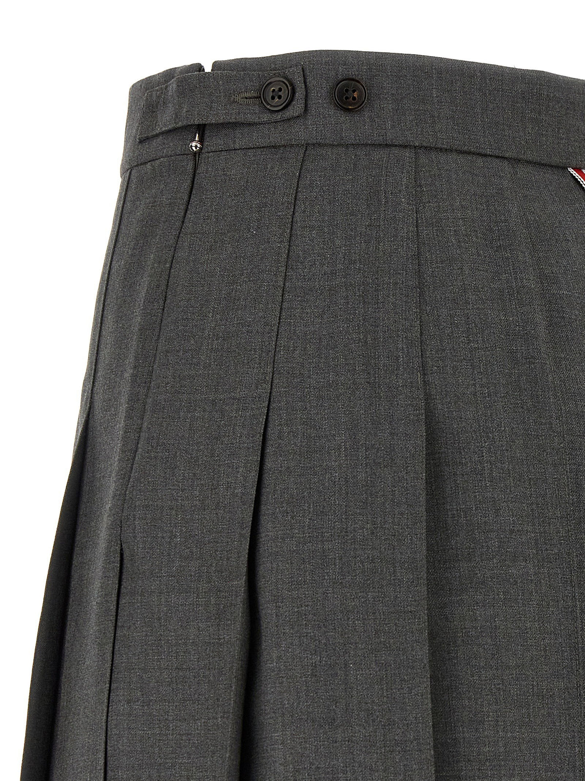 Thom Browne Uniform Mini Skirt Gray