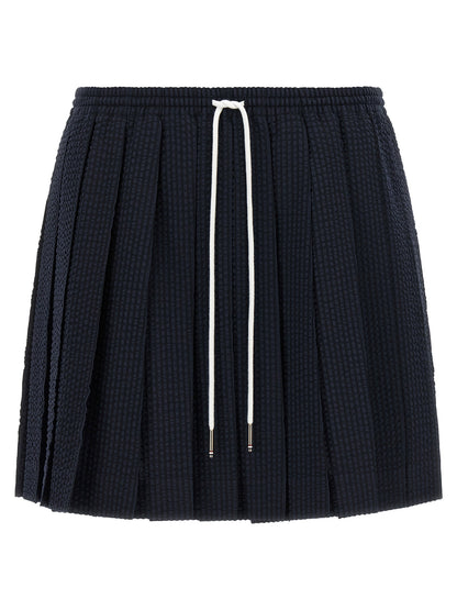 Thom Browne Striped Skirt Blue