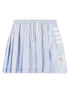 Thom Browne 4-bar Oxford Pleated Skirt Light blue