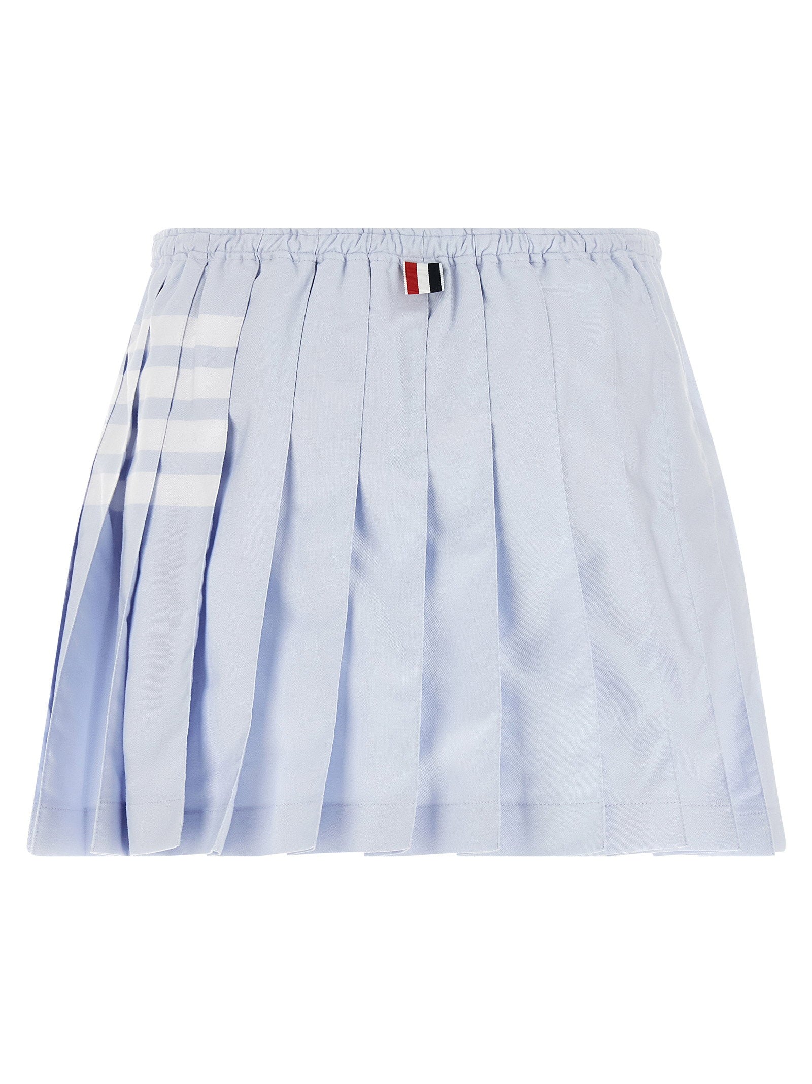 Thom Browne 4-bar Oxford Pleated Skirt Light blue