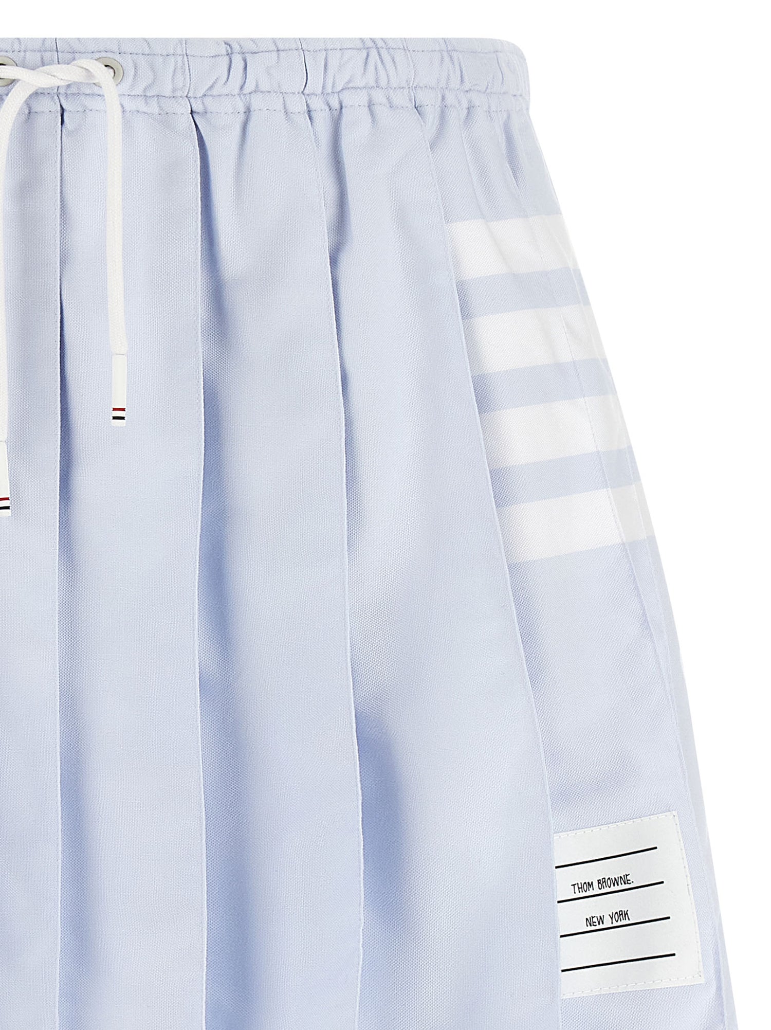Thom Browne 4-bar Oxford Pleated Skirt Light blue