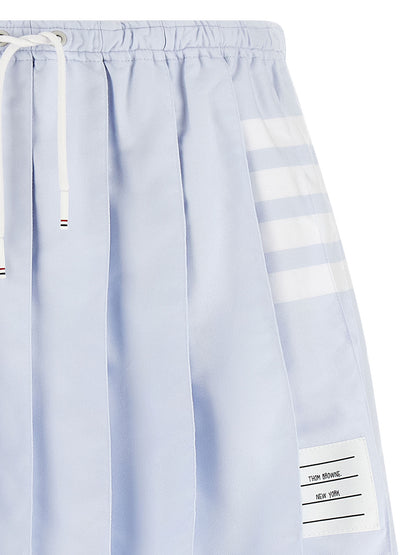 Thom Browne 4-bar Oxford Pleated Skirt Light blue