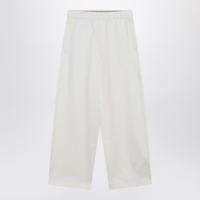 Max Mara White Silk Blend Cropped Trousers White