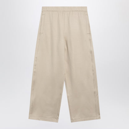 Max Mara Beige Silk Blend Cropped Trousers Beige