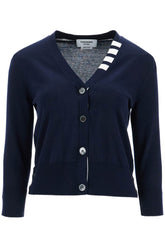 Thom Browne cotton 4-bar Cardigan Blue