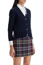 Thom Browne cotton 4-bar Cardigan Blue