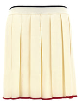 Thom Browne Knitted Pleated Skirt White