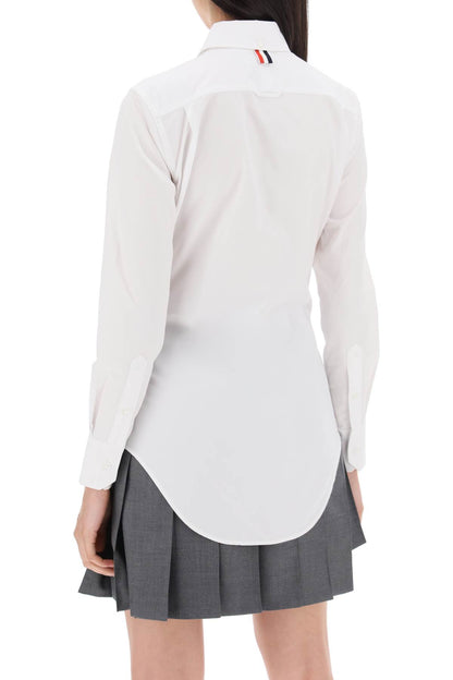 Thom Browne fitted shirt in poplin white