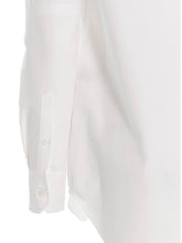 Thom Browne Logo Pussy Bow Blouse White