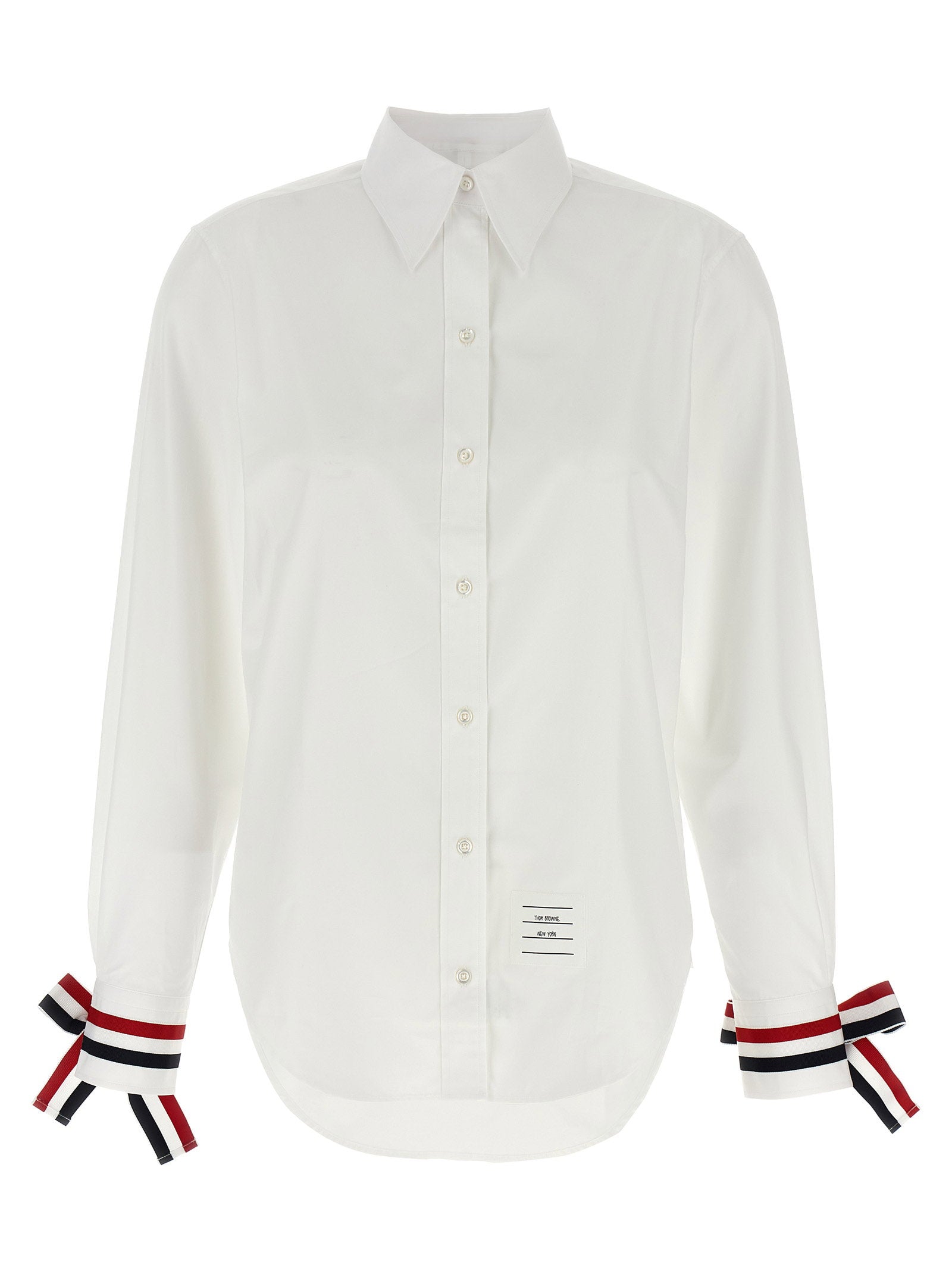 Thom Browne Rwb Tape Cuffs Shirt White