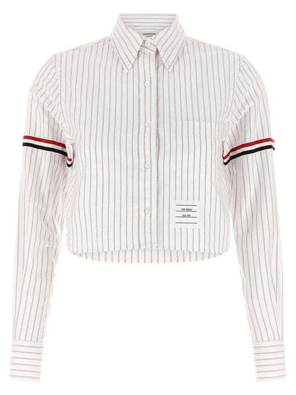 Thom Browne 4bar Cropped Shirt White