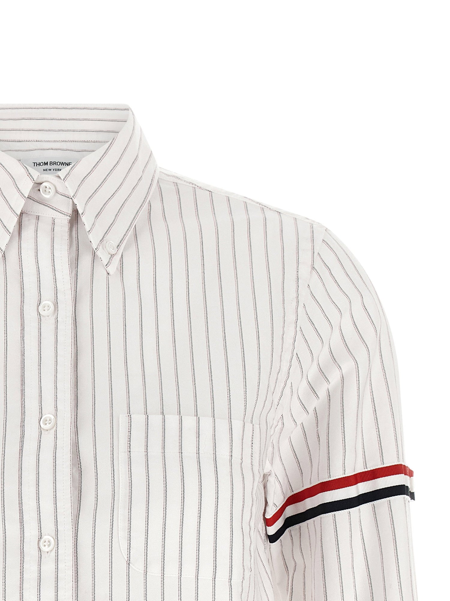 Thom Browne 4bar Cropped Shirt White