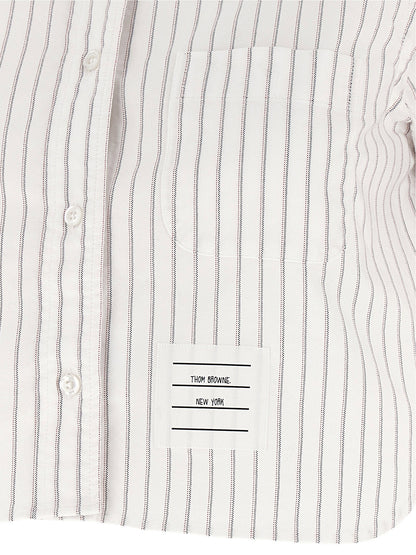 Thom Browne 4bar Cropped Shirt White