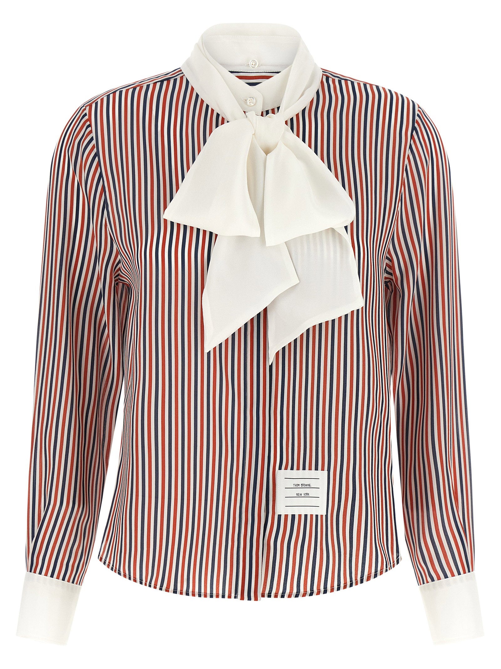Thom Browne Removable Lavallière Collar Shirt Multicolor
