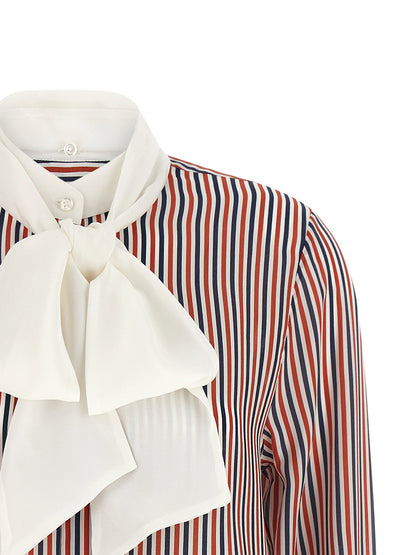 Thom Browne Removable Lavallière Collar Shirt Multicolor