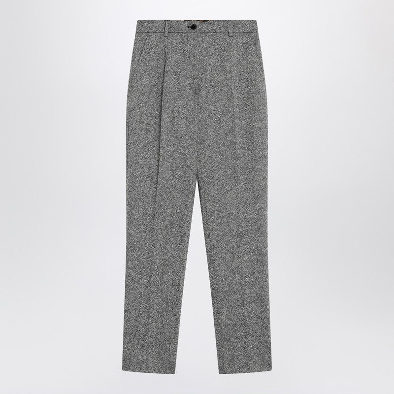 Dolce &amp; Gabbana Wool-Blend Dotted Trousers Multicolor