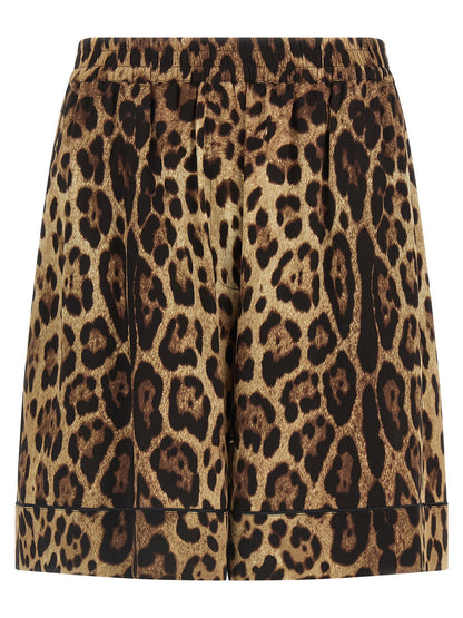 Dolce &amp; Gabbana Leopard Shorts Brown