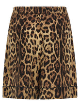 Dolce & Gabbana Leopard Shorts Brown
