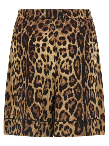 Dolce &amp; Gabbana Leopard Shorts Brown