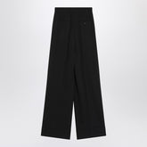 Dolce & Gabbana High-waisted wool-blend trousers in black Black