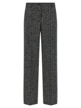Dolce & Gabbana Striped Wool Pants White/black