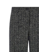 Dolce & Gabbana Striped Wool Pants White/black
