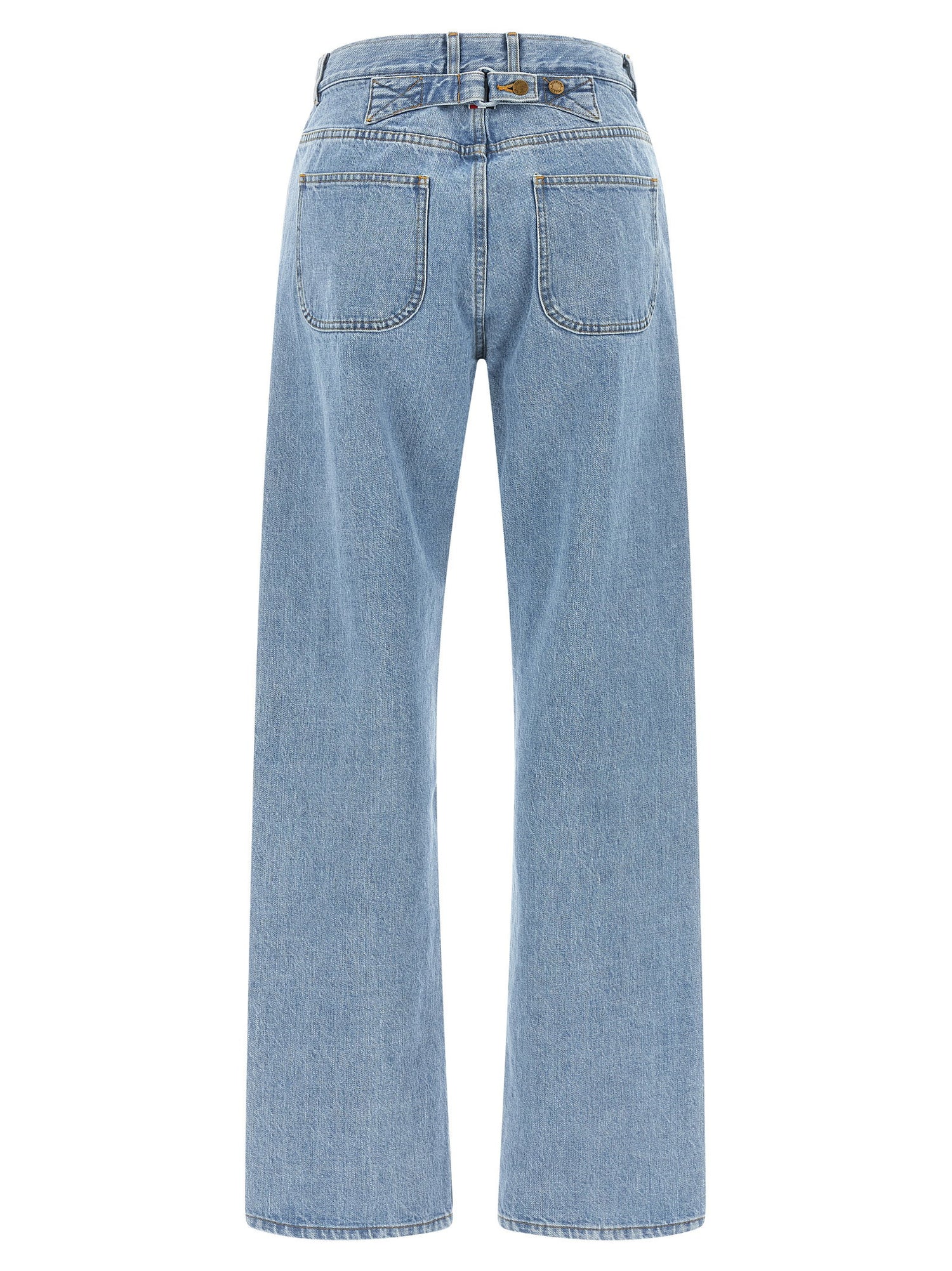 Thom Browne Back Martingale Jeans Light blue