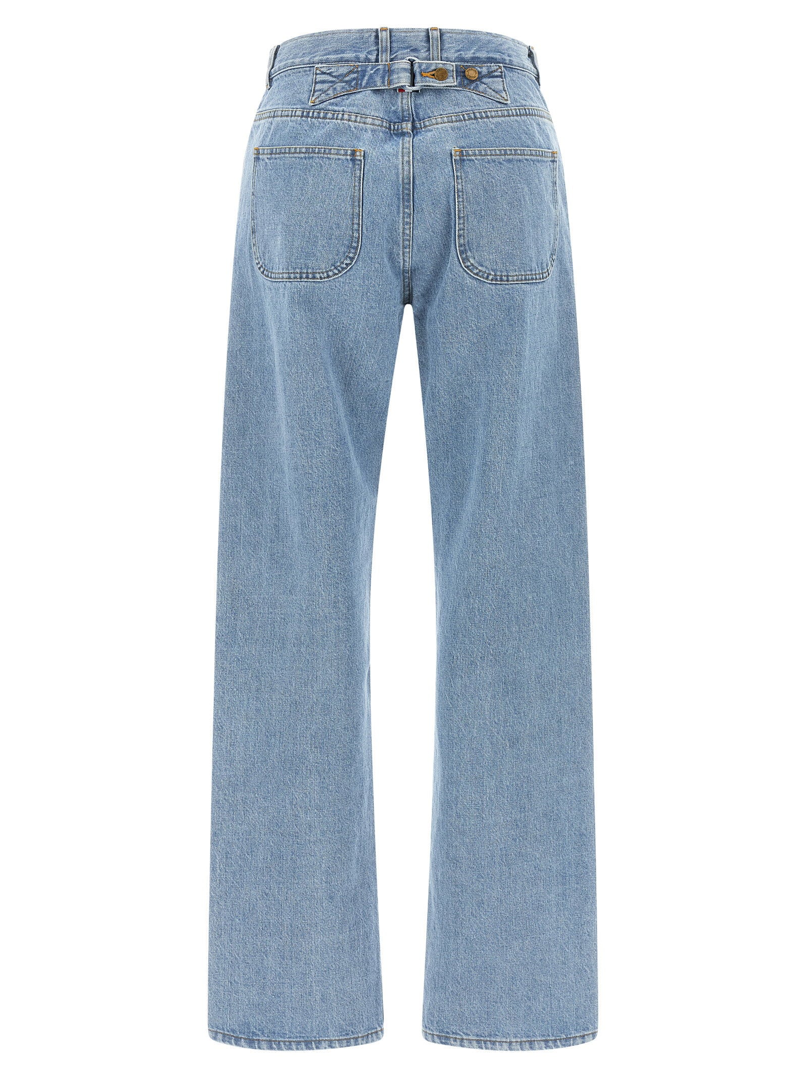 Thom Browne Back Martingale Jeans Light blue