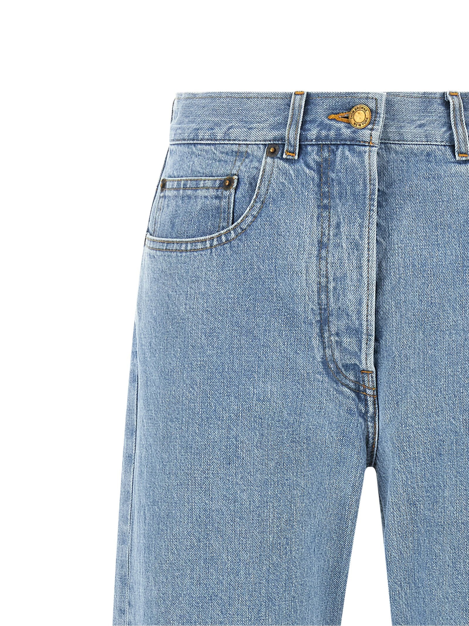 Thom Browne Back Martingale Jeans Light blue