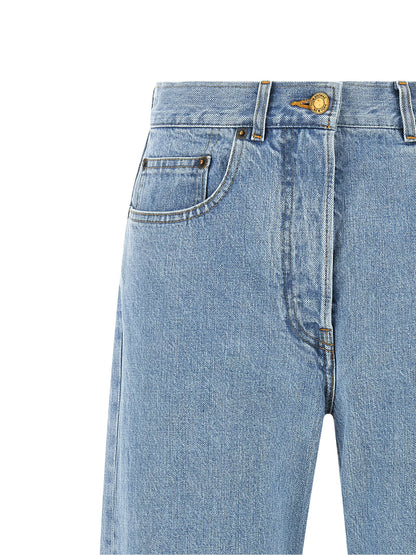 Thom Browne Back Martingale Jeans Light blue
