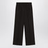 Dolce & Gabbana Brown Wool Pleated Trousers with Elastic Waist Brown