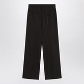 Dolce & Gabbana Brown Wool Pleated Trousers with Elastic Waist Brown