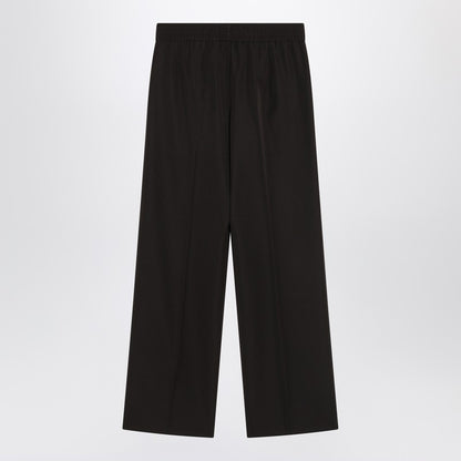 Dolce &amp; Gabbana Brown Wool Pleated Trousers with Elastic Waist Brown