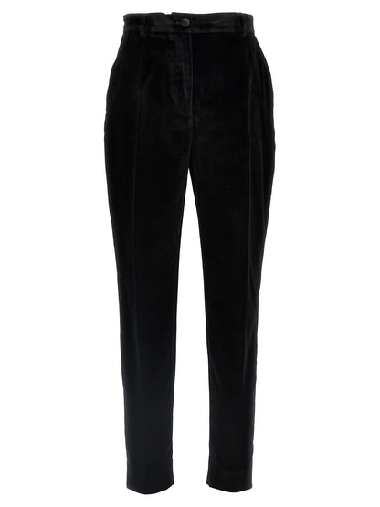 Dolce &amp; Gabbana Velvet Tuxedo Pants Black