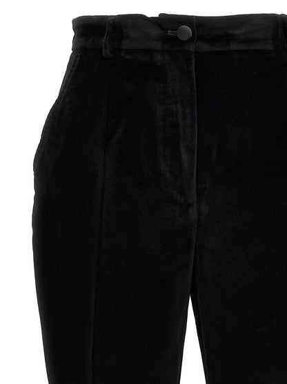 Dolce &amp; Gabbana Velvet Tuxedo Pants Black