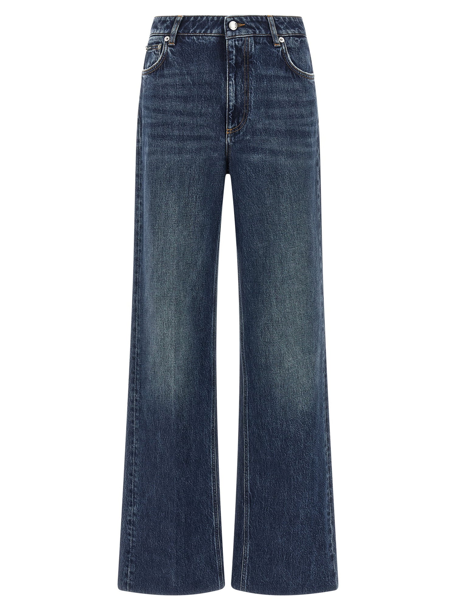 Dolce &amp; Gabbana Logo Plaque Jeans Blue