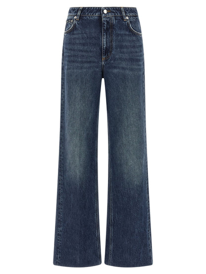 Dolce &amp; Gabbana Logo Plaque Jeans Blue