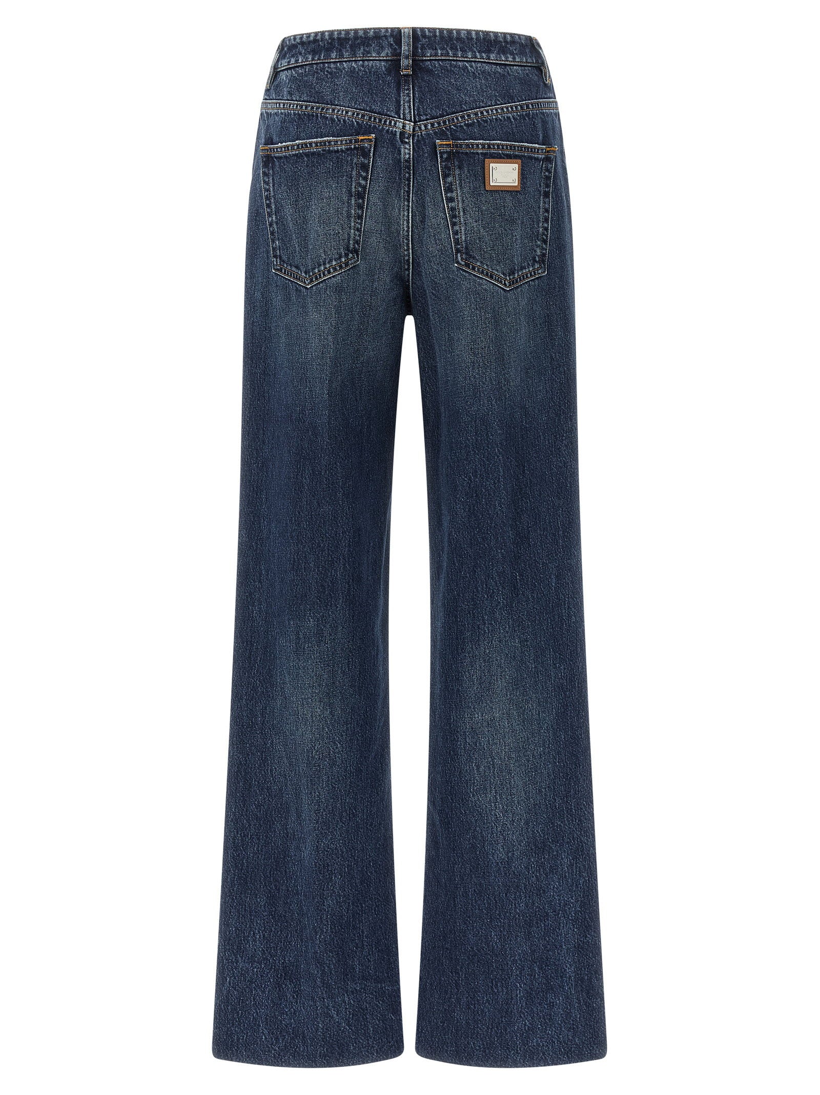 Dolce &amp; Gabbana Logo Plaque Jeans Blue