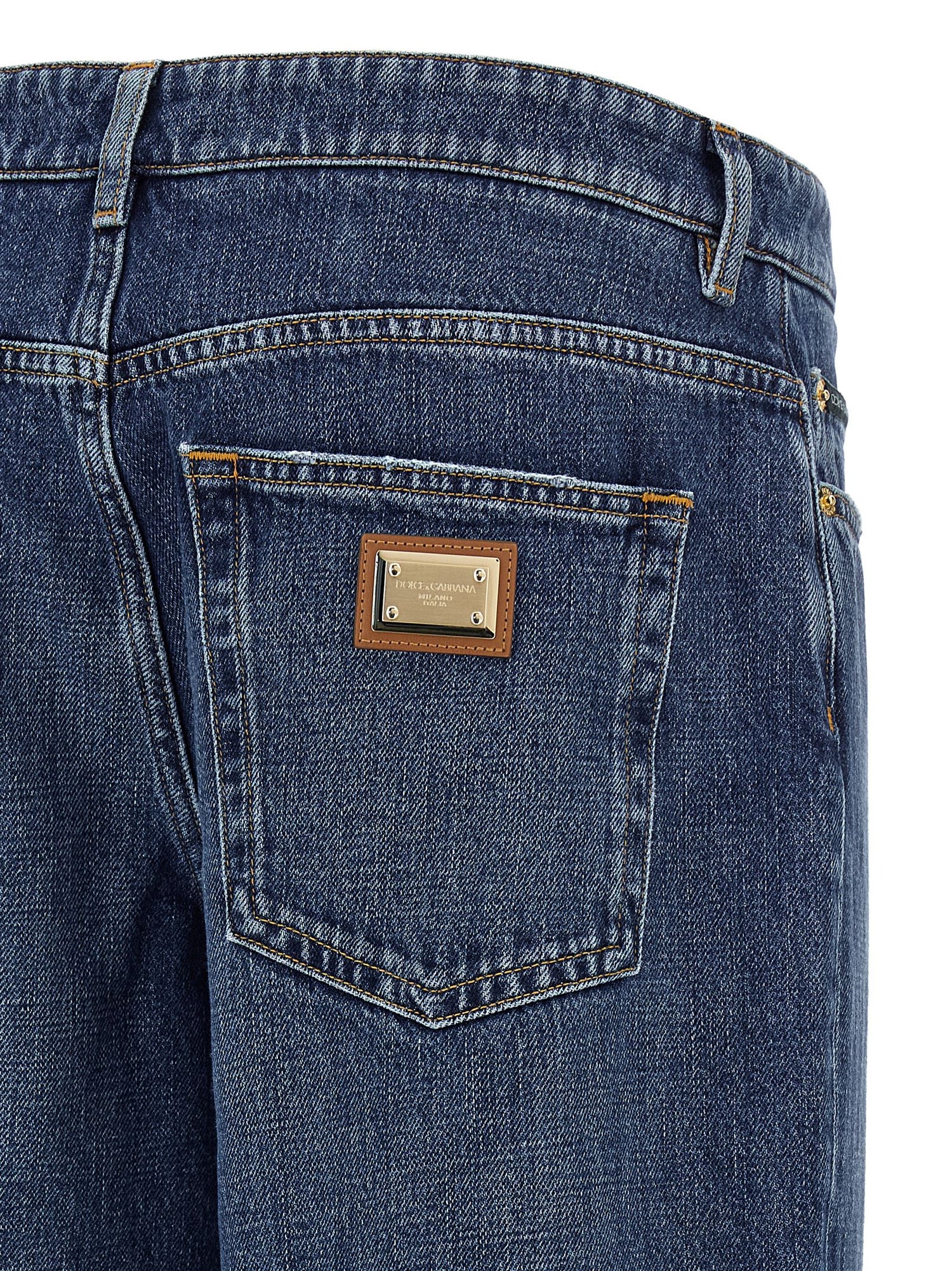 Dolce &amp; Gabbana Wide Leg Jeans Blue