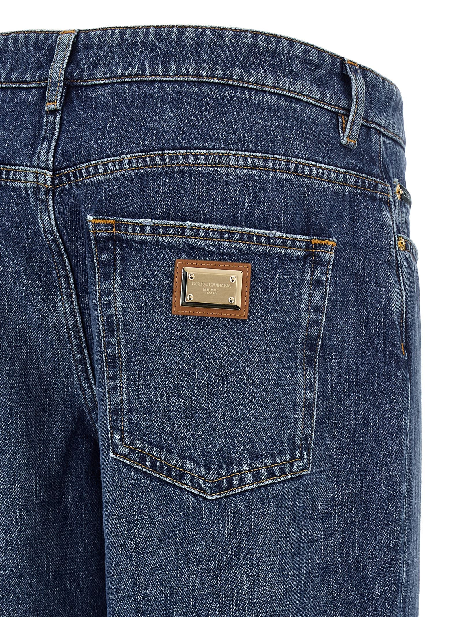 Dolce &amp; Gabbana Wide Leg Jeans Blue