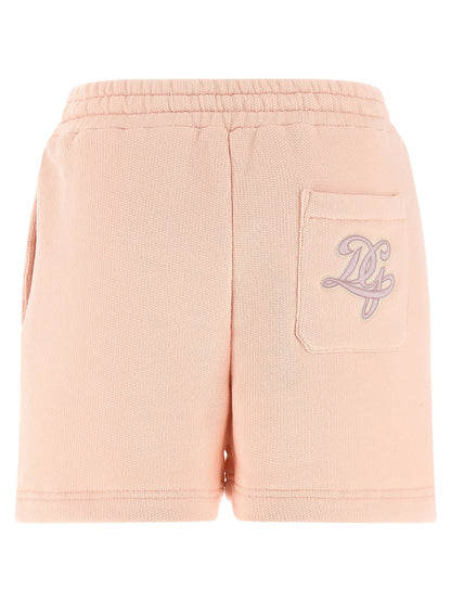 Dolce &amp; Gabbana Logo Patch Shorts Pink
