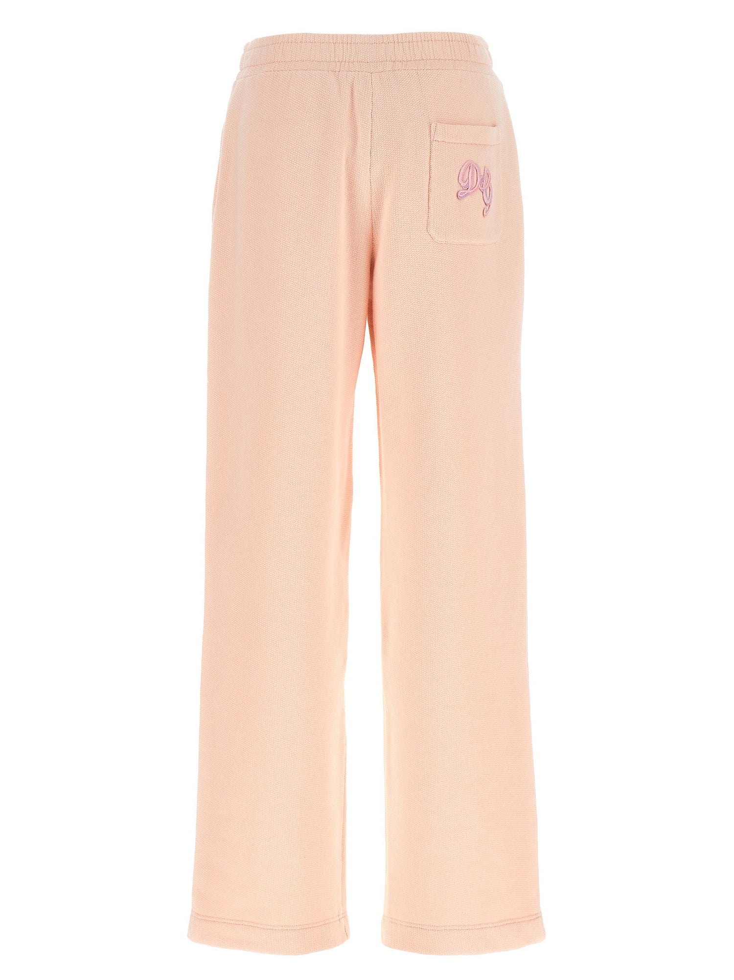 Dolce &amp; Gabbana Logo Embroidery Joggers Pink