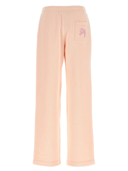 Dolce &amp; Gabbana Logo Embroidery Joggers Pink
