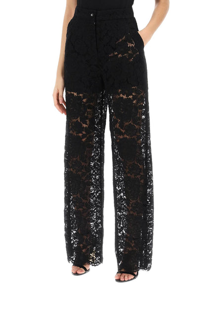 Dolce &amp; Gabbana  flared cut lace pants black