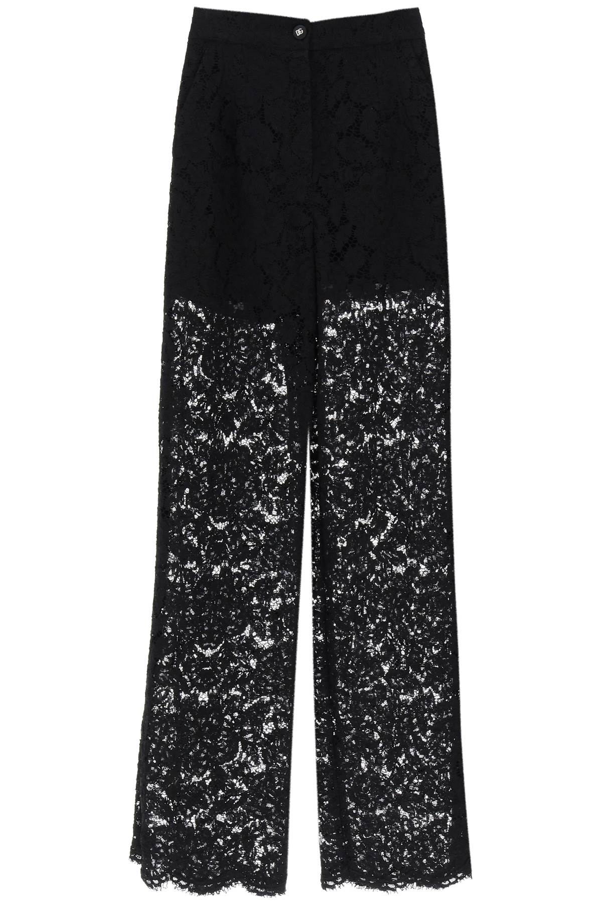 Dolce &amp; Gabbana  flared cut lace pants black