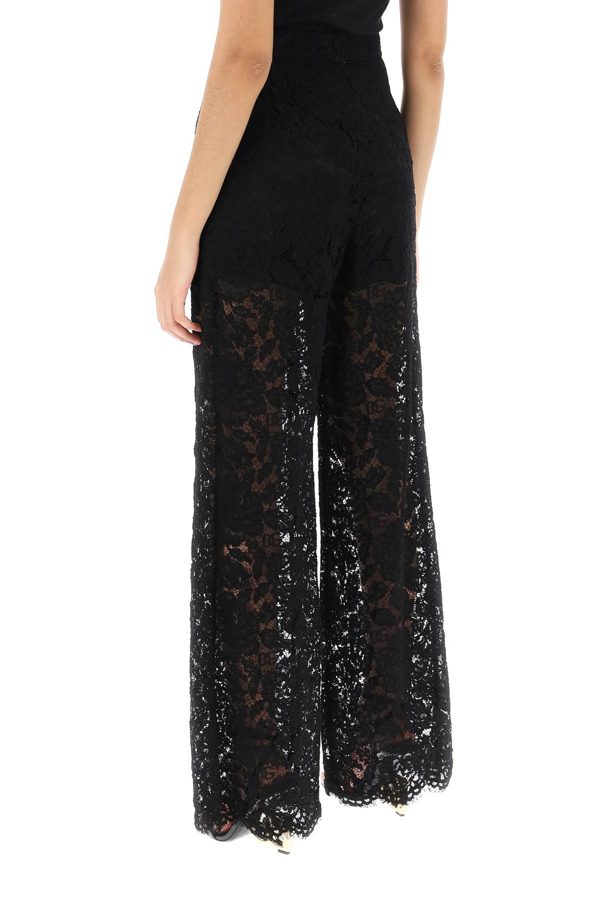 Dolce &amp; Gabbana  flared cut lace pants black